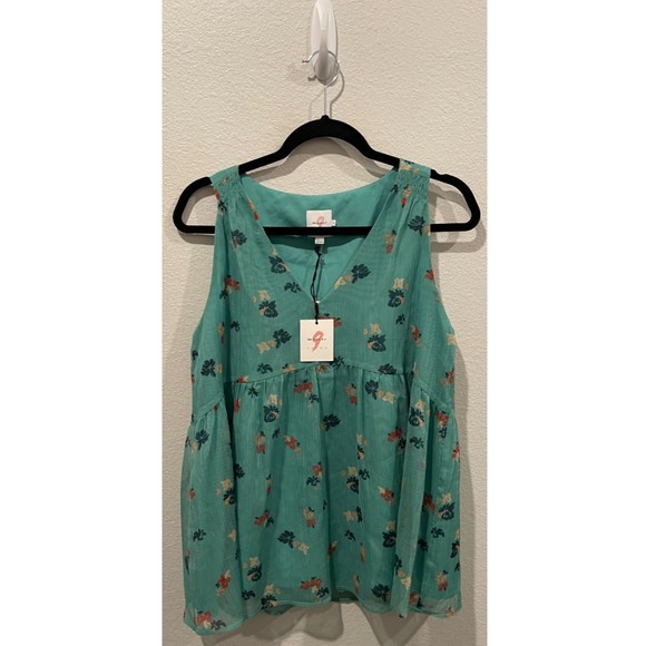 THE NINES BY HATCH V-Neck Baby Doll Sleeveless Maternity Blouse - Picture 2 of 4